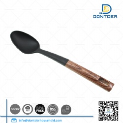 Basting Spoon with Wood Grain Pattern Handle D24