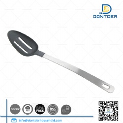 Nylon Slotted Spoon with Stainless Steel Handle
